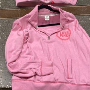 Pink quarter zip
